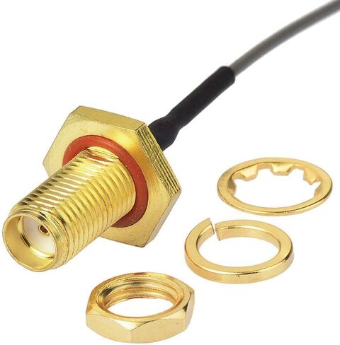 Superbat 3" Cable Mini PCI to SMA Female Low Loss Coaxial Cable for Wireless Routers Mini PCIe Cards Network Extension Bulkhead Pigtail PCI WiFi WAN Repeater 2-Pack in Kuwait