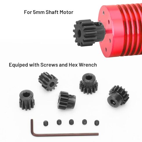 M1 Pinion Gear Sets 16T 17T 18T 19T 20T, daitoku 5mm Shaft Motor Gears RC Pinion Gears with Hex Key for 1/8 1/10 RC Brushless Brush Motor Trucks Buggy in Saudi Arabia