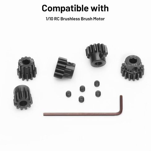 M1 Pinion Gear Sets 16T 17T 18T 19T 20T, daitoku 5mm Shaft Motor Gears RC Pinion Gears with Hex Key for 1/8 1/10 RC Brushless Brush Motor Trucks Buggy in Saudi Arabia