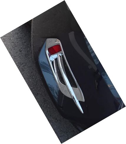 ملحقات السيارة مناسبة لسيارة Honda 10th Gen Civic 2016-2021 المصد الخلفي عاكس الضباب غطاء الحافة 2 قطعة (أسود لامع) in Kuwait