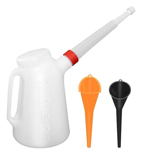 Oil Measuring Container Automotive Motor Oil Dispenser Motor Oil Container Plastic Long Neck Oil Funnels for Automotive Fluids in Saudi Arabia