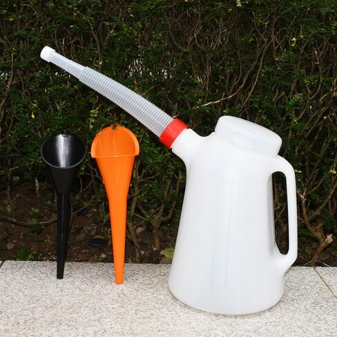 Oil Measuring Container Automotive Motor Oil Dispenser Motor Oil Container Plastic Long Neck Oil Funnels for Automotive Fluids in Saudi Arabia