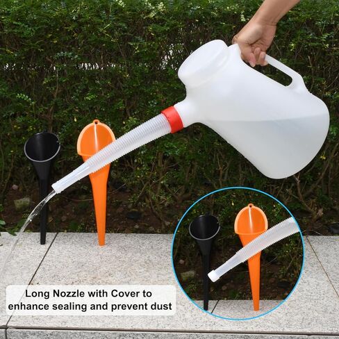 Oil Measuring Container Automotive Motor Oil Dispenser Motor Oil Container Plastic Long Neck Oil Funnels for Automotive Fluids in Saudi Arabia