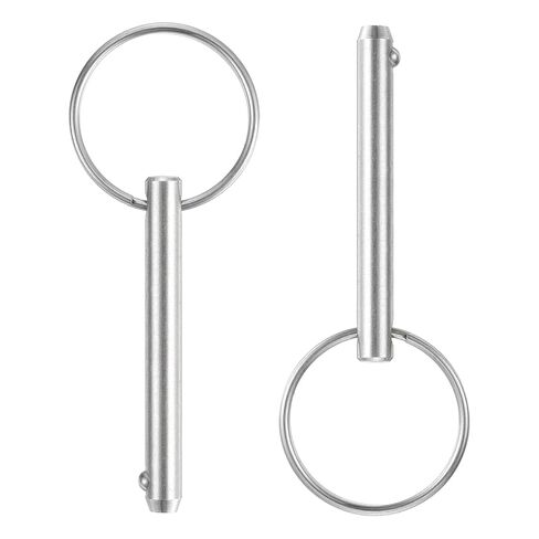 uxcell 4Pcs 6.3mmx51mm Quick Release Pins, 316 Stainless Steel Marine Hardware for Marine Mountain Seat, Ship Outfitting, Shipbuilding, Silver in Saudi Arabia
