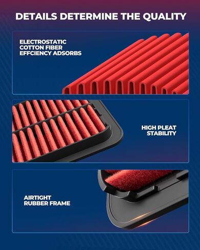 KAX Engine air Filter CA12061 fits for Pilot V6 3.5L (2016-2023) Odyssey V6 3.5L (2018-2023) MDX 3.5L(2016-2020) Ridgeline (2017-2023) Passport 3.5L (2019-2023) TLX (2021-2023) Air Filter in Kuwait