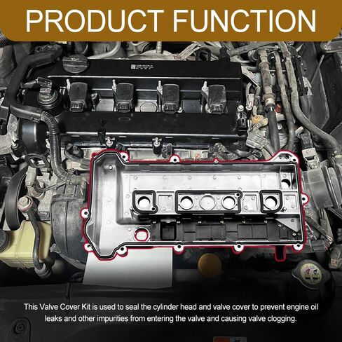 مجموعة حشية غطاء صمام المحرك، قطعة بديلة لمجموعة غطاء الصمام لسيارة Ford Escape Focus Fusion Ranger Lincoln MKZ Mazda 3 5 6 Mercury Mariner Milan 2.0L 2.3L 2.5L، استبدل OEM # VS50639R-1 in Saudi Arabia