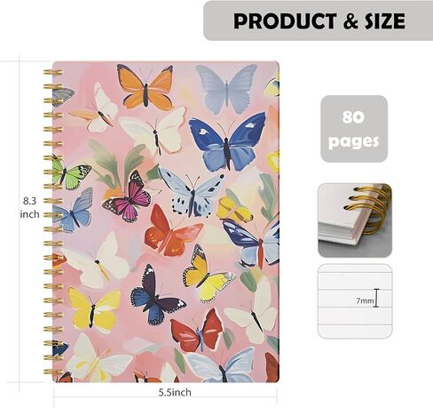 دفتر Notebor evcprz لطيف Mallard Duck Gingham لمكتب مكتب ، مجلة حلزونية خضراء مضحكة لزملاء العمل ، مجلة الكتابة الجمالية في المزرعة ، 5.5x8.3 بوصة in Kuwait