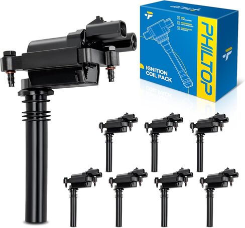 PHILTOP Ignition Coil Pack, Compatible with Charger Journey Sebring Town & Country Pacifica Challenger Grand Caravan Magnum Avenger Nitro Routan Stratus, UF502 Ignition Coil in Kuwait