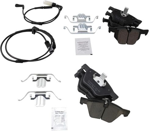 Front and Rear Brake Pad Set Ceramic Hardware Compatible with 2004-2005 BMW 525i in Saudi Arabia