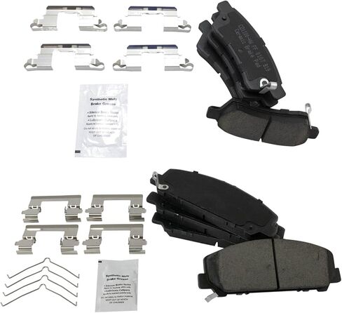 Front and Rear Brake Pad Set Ceramic Hardware Compatible with 2011-2012 Suzuki Equator in Saudi Arabia