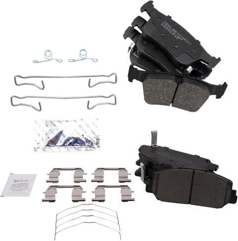 Front and Rear Brake Pad Set Ceramic Hardware Compatible with 2019-2020 Honda Civic in Saudi Arabia