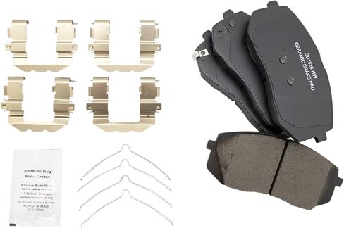 Front and Rear Brake Pad Set Ceramic Hardware Compatible with 2015 Hyundai Sonata in Saudi Arabia