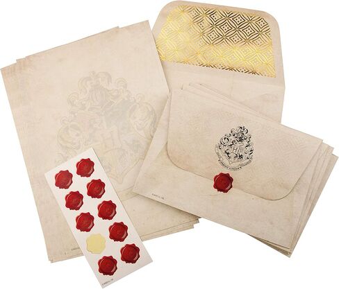 Paladone Hogwarts Acceptance Letter Writing Stationery Set - 10 Envelopes, 20 Sheets of Paper, and 10 Wax Seal Stickers in Kit - Officially Licensed Harry Potter Merchandise and Desk Accessories in Saudi Arabia