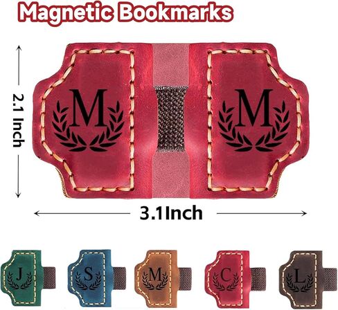 Bygone Mark Personalized Magnetic Leather Bookmark with Pen Holder, Magnetic Cross Bookmark, Christian Book Lovers Reading Accessory, Marker for Book Lovers Men Women (Brown, Cross) in Saudi Arabia