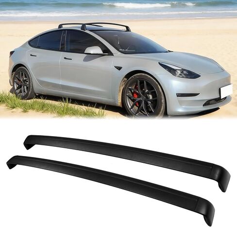 FREEMOTOR802 Roof Rack Cross Bars Compatible with 2017-2023 Tesla Model 3, OE Style Black Aluminum & ABS Top Roof Rails Crossbars Cargo Bars Rooftop Luggage Carrier in Saudi Arabia