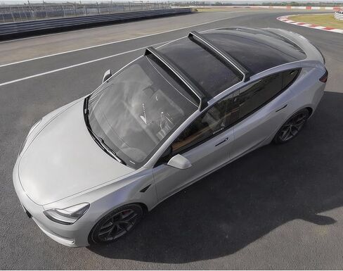 FREEMOTOR802 Roof Rack Cross Bars Compatible with 2017-2023 Tesla Model 3, OE Style Black Aluminum & ABS Top Roof Rails Crossbars Cargo Bars Rooftop Luggage Carrier in Saudi Arabia