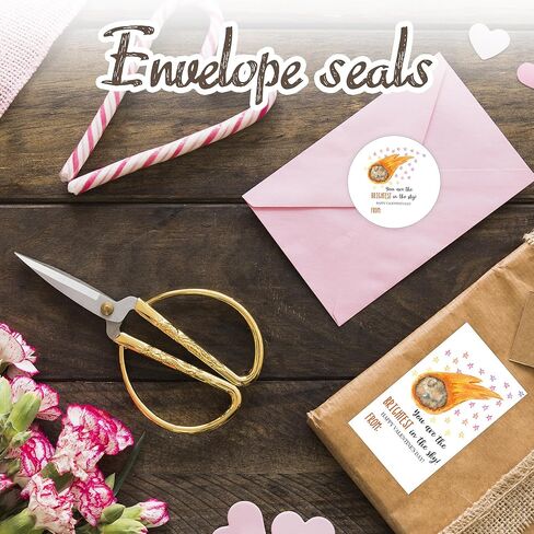 2.1" x 3.5" Valentine Day Stickers - World, Galaxy & Earth - Each Set Contains 30 Rectangular & 30 Round Stickers, for Valentine's Day, Christmas & Gift Bag Decoration (60 Pcs) - A02 in Saudi Arabia