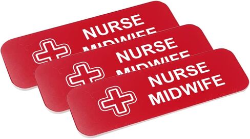 Hospital Chaplain 1 x 3" Name Tag/Badge, Black, (3 Pack) in Saudi Arabia