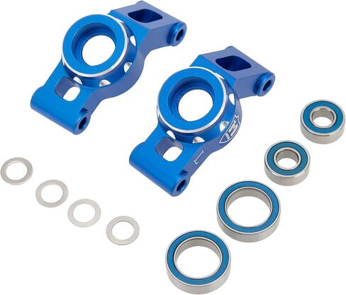 مجموعة حامل المحور C-Hub من الألومنيوم للسباق من MEUS لأجزاء ترقية Traxxas 1/16 Mini Maxx #10736,10752 (أزرق) in Kuwait