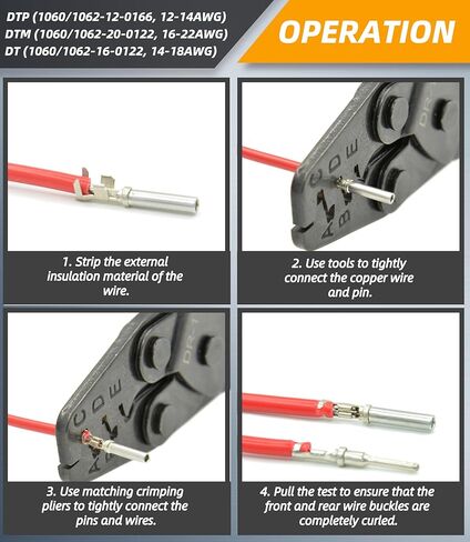 طقم دبابيس ومآخذ توصيل ألمانية 180 قطعة - مقاس 12، 16، 20 محطات ذكر أنثى صلبة لسلسلة DTP، DT، DTM، 22-12AWG جهات اتصال أسطوانية مغلقة (D- DT DTP DTM جهات اتصال صلبة 30 زوجًا) in Kuwait