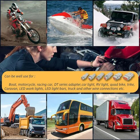 طقم دبابيس ومآخذ توصيل ألمانية 180 قطعة - مقاس 12، 16، 20 محطات ذكر أنثى صلبة لسلسلة DTP، DT، DTM، 22-12AWG جهات اتصال أسطوانية مغلقة (D- DT DTP DTM جهات اتصال صلبة 30 زوجًا) in Kuwait