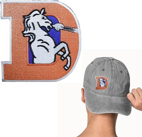 3.8"x 3.8" Sports Embroidered Patch Hot Iron - Logo Football Broncos Fans D - Vest Jacket Jeans Hoodie Backpack Patcha Hot Iron On/sew on Patch - Hat Backpacks Decorations or Clothes Accessories in Saudi Arabia