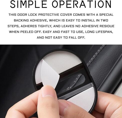 Car Door Latches Cover, Carbon Fiber Car Door Silicone Protector for Noise Reduction, Shock Absorption & Rust Protection, Automotive Doors Lock Latches Trim Decoration Accessories (Black) in Saudi Arabia