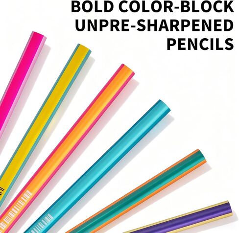 M&G Gleam Series 24 Pack HB Triangular Wood-Cased Pencils, Unsharpened with Matching Erasers, Smooth Writing Break-Resistant Core, Gold and Silver Solid Barrels for School Office Classroom Supplies in Saudi Arabia