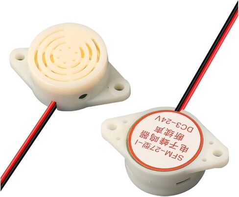 Active Sounder high Decibel Buzzer 12V Alarm SFM-27 DC3-24V Continuous Sound White(Intermittentsound3-24V) in Kuwait