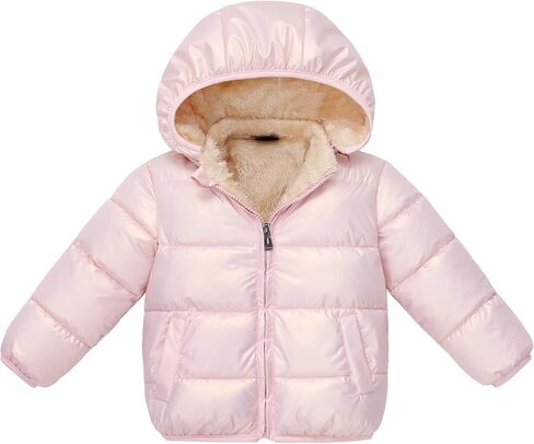 Toddler Baby Hooded Down Jacket Boys Girls Kids Thicken Warm Winter Coat Outerwear 1-7t in Kuwait
