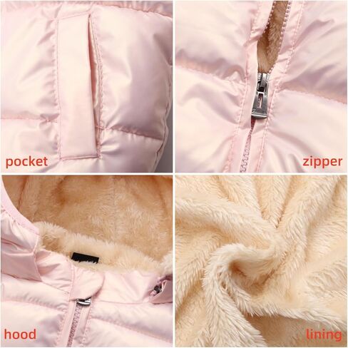 Toddler Baby Hooded Down Jacket Boys Girls Kids Thicken Warm Winter Coat Outerwear 1-7t in Kuwait