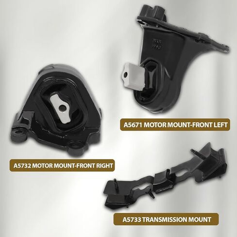 3PCS Engine Motor Mounts and Transmission Mounts Compatible with 2012-2017 Wrangler 3.6L, 2018 Wrangler JK 3.6L, Replace OE: A5671, A5732, A5733 in Saudi Arabia
