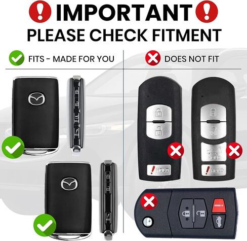 Key Fob Cover for Mazda 3, 6, CX-5 CX-9 CX-30 CX-50 CX-70 (2019-2025) - Key Cover + Gold Key Chain Included (Gold & Red) in Saudi Arabia