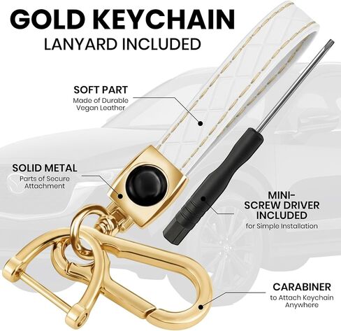 Key Fob Cover for Mazda 3, 6, CX-5 CX-9 CX-30 CX-50 CX-70 (2019-2025) - Key Cover + Gold Key Chain Included (Gold & Red) in Saudi Arabia