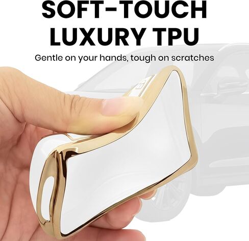 Key Fob Cover for Mazda 3, 6, CX-5 CX-9 CX-30 CX-50 CX-70 (2019-2025) - Key Cover + Gold Key Chain Included (Gold & Red) in Saudi Arabia
