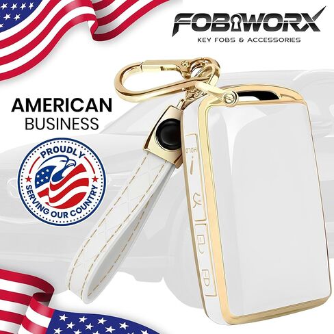 Key Fob Cover for Mazda 3, 6, CX-5 CX-9 CX-30 CX-50 CX-70 (2019-2025) - Key Cover + Gold Key Chain Included (Gold & Red) in Saudi Arabia