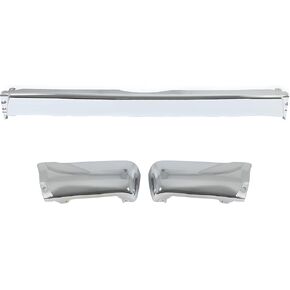 KUAFU Rear Bumper Center & End Cap Compatible with 1996-2002 Toyota 4Runner SR5 Base Without Fender Flares Replacement for TO1105101 TO1104101 5210535130 TO1102219 Silver Steel (2 Packages) in Kuwait