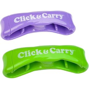حاملة حقائب البقالة Click & Carry، عبوة واحدة، أرجواني - كما هو موضح في Shark Tank، قبضة وسادة ناعمة - حاملة حقائب البقالة، عبوة واحدة، أخضر - كما هو موضح في Shark Tank، قبضة وسادة ناعمة in Saudi Arabia