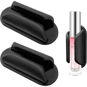 2 PCS Car Lip Balm Holder, No Melt Silicone Holder, Cute Vehicle Essential Lip Balm Storage Organizer Decor, Fun Aesthetic Car Accessories (Black) in Saudi Arabia