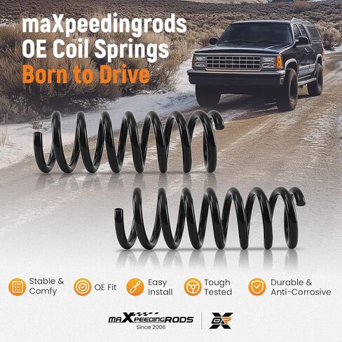maxpeedingrods 2 قطعة زنبرك ملف التعليق الأمامي لسيارة Chevy Silverado 1500 1999-2006 Tahoe 2000 GMC Sierra 1500 1999-2006 Yukon 2000, 60148 89056258 89056257 45H0242 in Saudi Arabia
