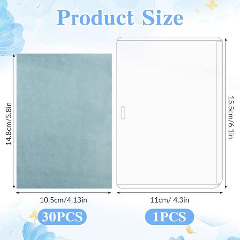 Sun Print Paper Kit - 30pcs Cyanotype Paper with 1 Sheet Acrylic Panel, 5.83x4.13in in Saudi Arabia
