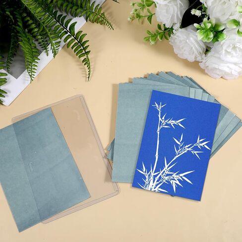 Sun Print Paper Kit - 30pcs Cyanotype Paper with 1 Sheet Acrylic Panel, 5.83x4.13in in Saudi Arabia