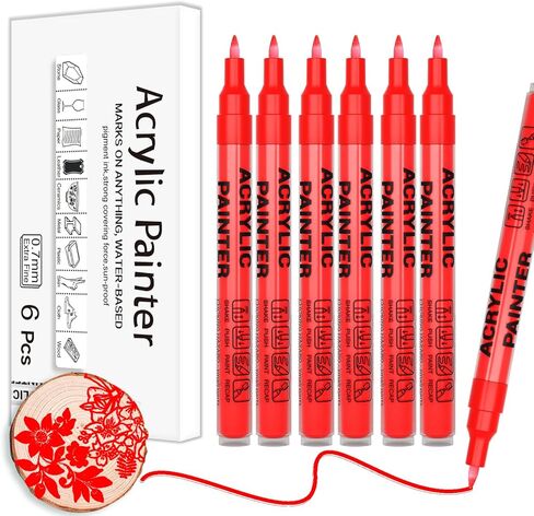 24 ألوانًا ألوانًا للطلاء الاكريليك ، فصحت فرشاة نصيحة نصيحة للفنون الإبداعية علامات تلوين علامات تلوين للبالغين على البالغين على صخور القماش الخشبي in Kuwait