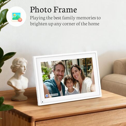 BSIMB 10.1 Inch Smart Digital Picture Frame with 32GB,1280x800 IPS Touch Screen Auto Rotate Motion Sensor Upload Photos/Videos via App/Email, Gift for Grandparents in Saudi Arabia