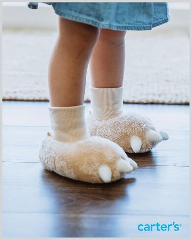 Carter's Baby & Toddler Claw Slipper - Cozy Anti-Slip Bootie for Babies in Kuwait