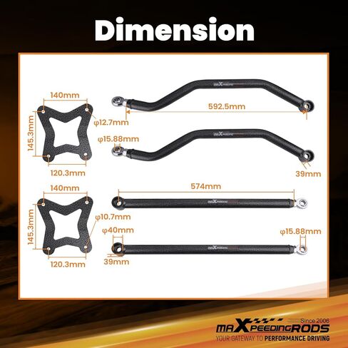 maXpeedingrods Rear Radius Arms for Polaris RZR XP 1000 2014+, Polaris RZR XP 4 1000 2014+ in Saudi Arabia