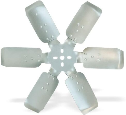 19 in Steel Blade Cooling Fan | Mechanical Race Fan, 6-Blade Design | 5/8 in Pilot, 1-3/4 to 2-1/2 in Bolt Pattern, Silver Finish, Each in Saudi Arabia