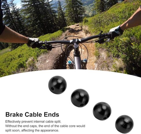 Keenso Bike Cable End Ball Reusable Brake Cable End Crimps for Mountain Bike Road Bike () in Saudi Arabia