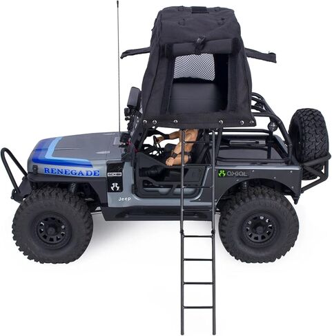 خيمة RC 1/10، خيمة قابلة للطي لرف الأمتعة مقلدة لسيارة زاحفة 1/8 1/10 محورية SCX10 RC4WD TRX4 Tamiya CC01 Gen7 ملحقات الجسم (مموهة) in Saudi Arabia