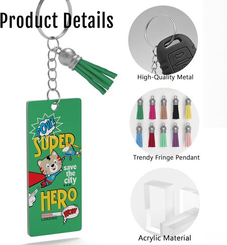20 Custom Acrylic Keychains with Double-Sided Printing of Your Photos or Text. Personalized Key Tags for Gifts. in Saudi Arabia